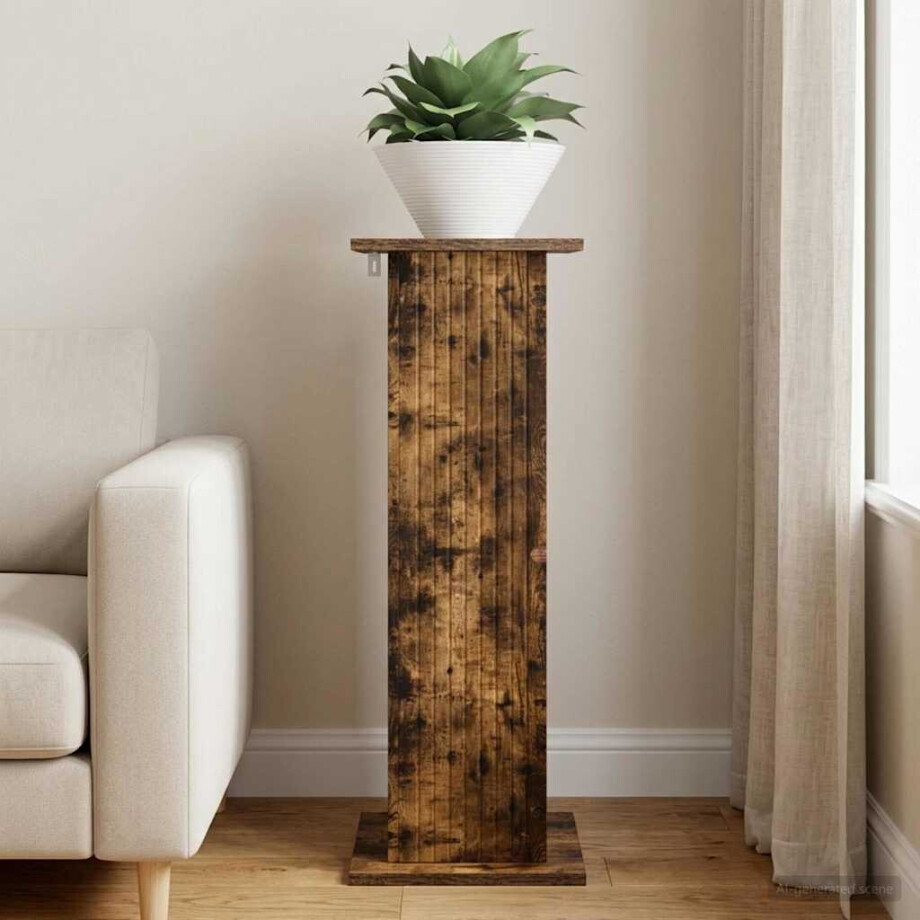 vidaXL Plantenstandaard Gerookt eiken 30,5 x 30 x 80,5 cm Bewerkt hout vidaXL Plantenstandaard Gerookt eiken 30,5 x 30 x 80,5 cm Bewerkt hout afbeelding 1