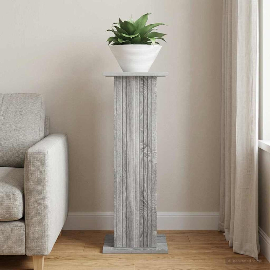 vidaXL Plantenstandaard Grijs sonoma 30,5 x 30 x 80,5 cm Bewerkt hout vidaXL Plantenstandaard Grijs sonoma 30,5 x 30 x 80,5 cm Bewerkt hout afbeelding 1