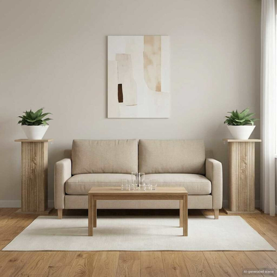 vidaXL Plantenstandaard 2 pcs Sonoma Eiken 30,5 x 30 x 60,5 cm vidaXL Plantenstandaard 2 pcs Sonoma Eiken 30,5 x 30 x 60,5 cm afbeelding 1
