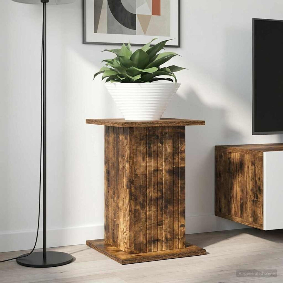 vidaXL Plantenstandaard 2 pcs Gerookt eiken 30,5 x 30 x 43 cm vidaXL Plantenstandaard 2 pcs Gerookt eiken 30,5 x 30 x 43 cm afbeelding 1