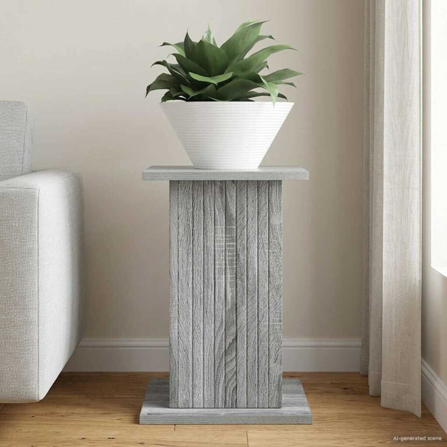 vidaXL Plantenstandaard Grijs sonoma 30,5 x 30 x 43 cm Bewerkt hout vidaXL Plantenstandaard Grijs sonoma 30,5 x 30 x 43 cm Bewerkt hout afbeelding 1