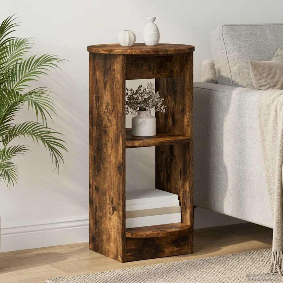 vidaXL Bijzetkast Gerookte Eik 40 x 40 x 75 cm Geconstrueerd hout afbeelding 1