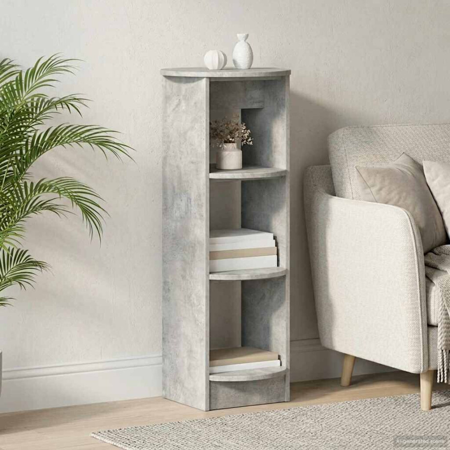 vidaXL Bijzetkast Beton Grijs 40 x 40 x 100 cm Geconstrueerd hout vidaXL Bijzetkast Beton Grijs 40 x 40 x 100 cm Geconstrueerd hout afbeelding 1