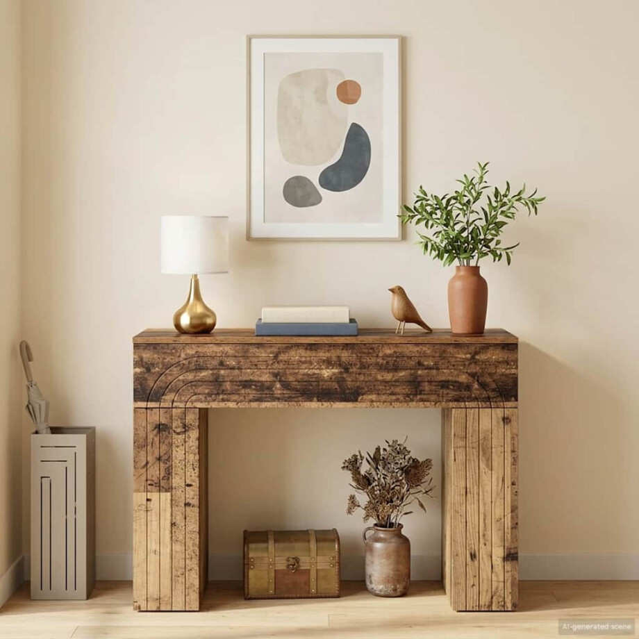 vidaXL Salontafel Oud hout 102 x 35 x 75 cm Bewerkt hout vidaXL Salontafel Oud hout 102 x 35 x 75 cm Bewerkt hout afbeelding 1