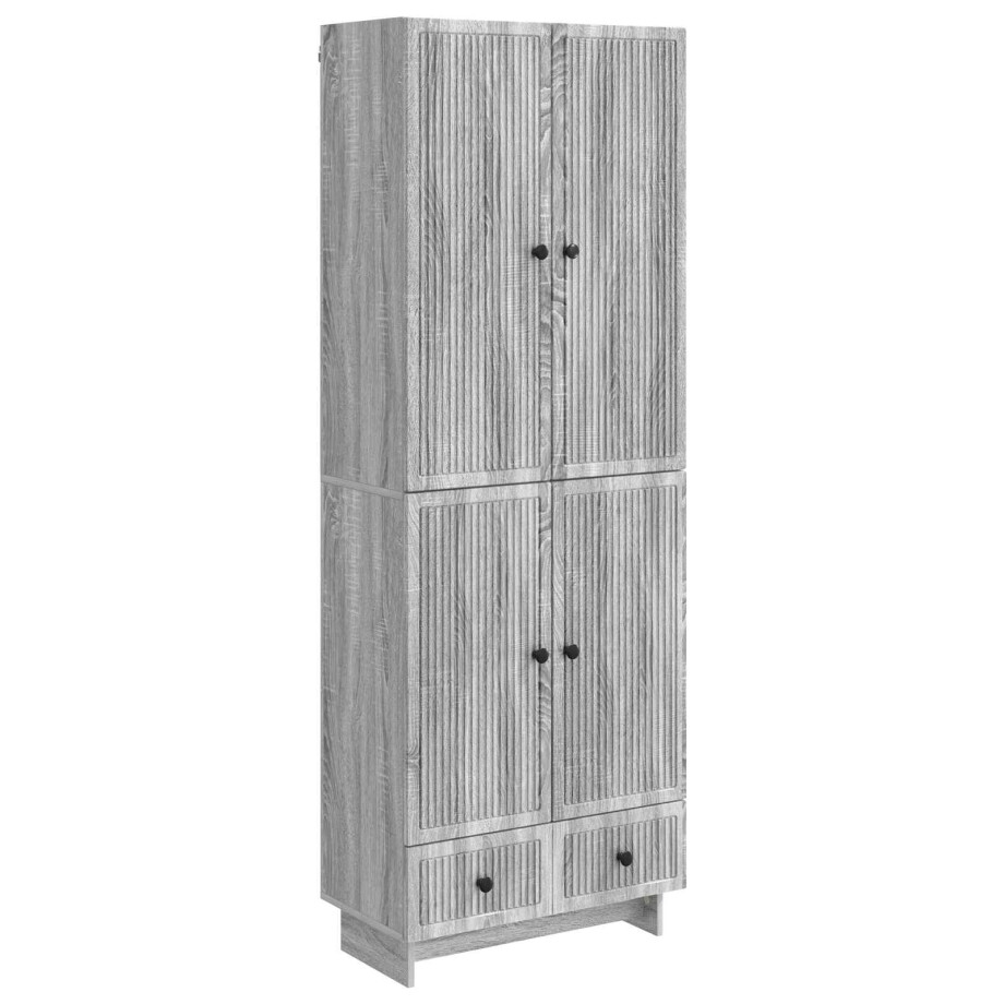 vidaXL Kastenset 2 pcs Grijs Sonoma 66 x 34,5 x 95 cm Bewerkt hout vidaXL Kastenset 2 pcs Grijs Sonoma 66 x 34,5 x 95 cm Bewerkt hout afbeelding 1