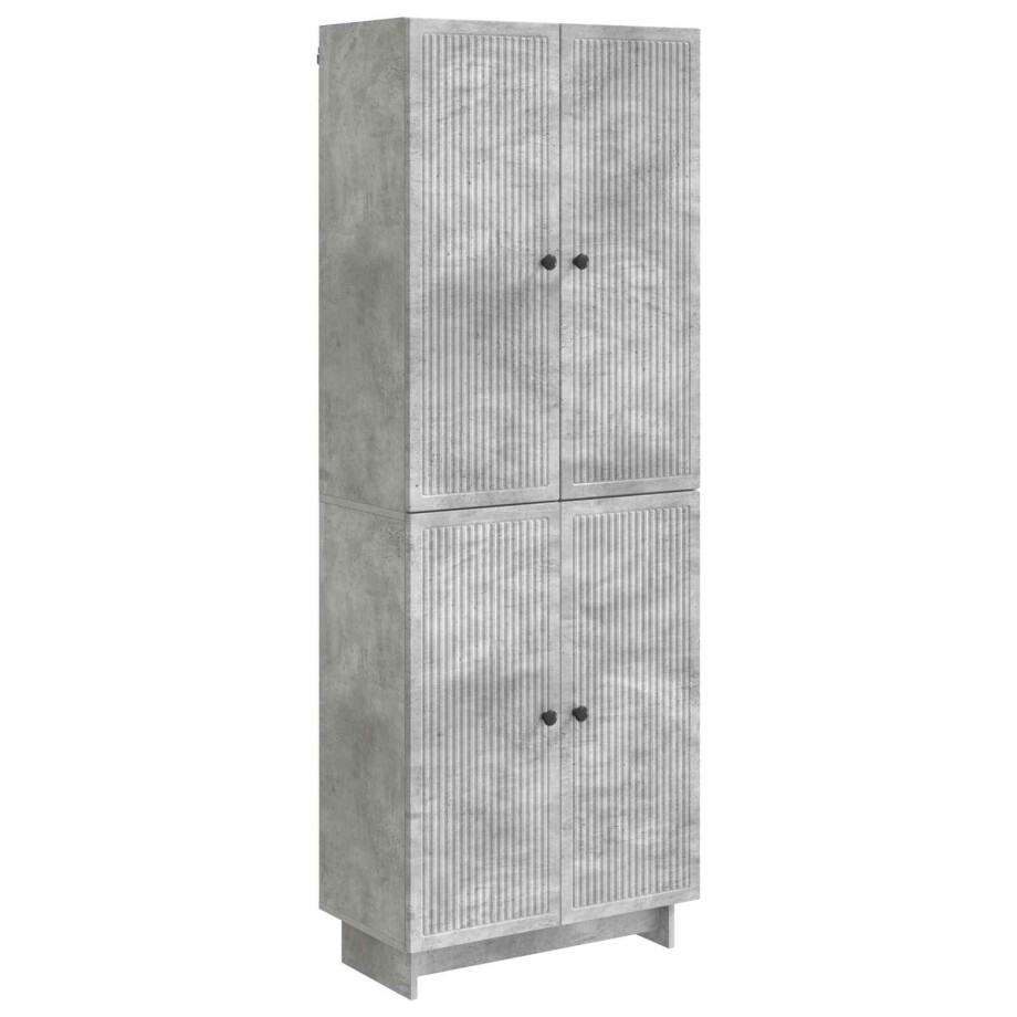 vidaXL Kastenset 2 pcs Betongrijs 66 x 34,5 x 90 cm Bewerkt hout afbeelding 1