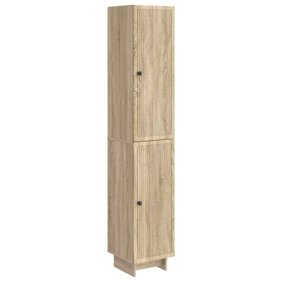 vidaXL Kastenset 2 pcs Sonoma Eiken 34,5 x 33 x 90 cm Bewerkt hout vidaXL Kastenset 2 pcs Sonoma Eiken 34,5 x 33 x 90 cm Bewerkt hout afbeelding 1
