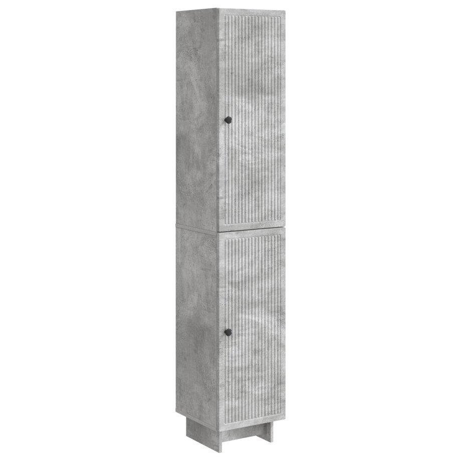 vidaXL Kastenset 2 pcs Betongrijs 34,5 x 33 x 90 cm Bewerkt hout afbeelding 1