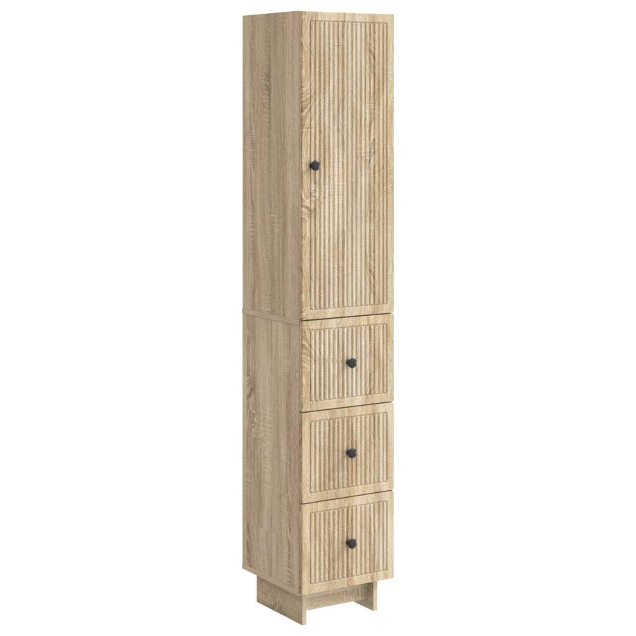 vidaXL Kastenset 2 pcs 33 x 34,5 x 90 cm Bewerkt hout afbeelding 1
