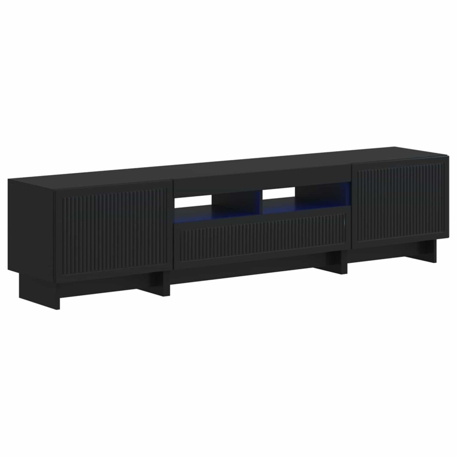 vidaXL 5-delige LED TV-kast Zwart Bewerkt hout vidaXL 5-delige LED TV-kast Zwart Bewerkt hout afbeelding 1