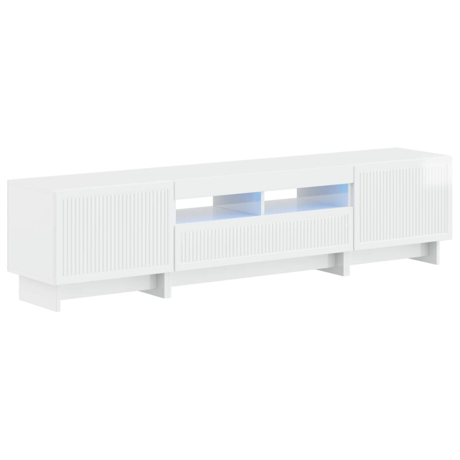vidaXL 5-delige LED TV-kast Hoogglans Wit Bewerkt hout vidaXL 5-delige LED TV-kast Hoogglans Wit Bewerkt hout afbeelding 1