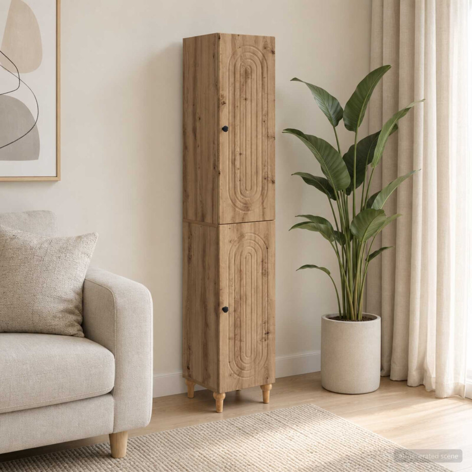 vidaXL Kastenset 2 st Artisanaal eiken Bewerkt hout afbeelding 1