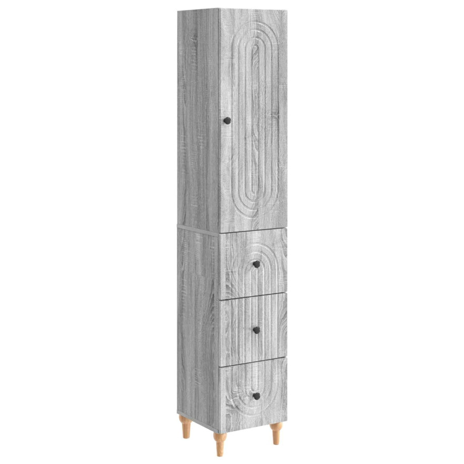 vidaXL Kastenset 2 pcs 33 x 34,5 x 90 cm Bewerkt hout vidaXL Kastenset 2 pcs 33 x 34,5 x 90 cm Bewerkt hout afbeelding 1