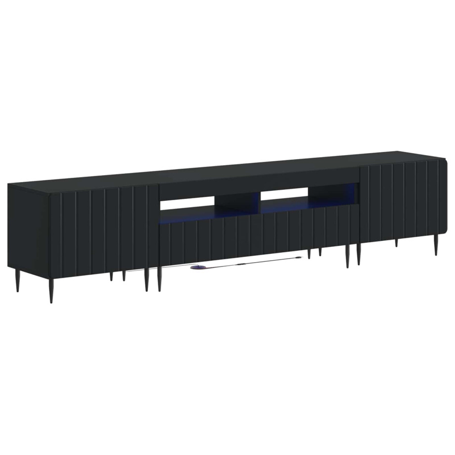vidaXL 5-delige LED TV-kast Zwart Bewerkt hout vidaXL 5-delige LED TV-kast Zwart Bewerkt hout afbeelding 1
