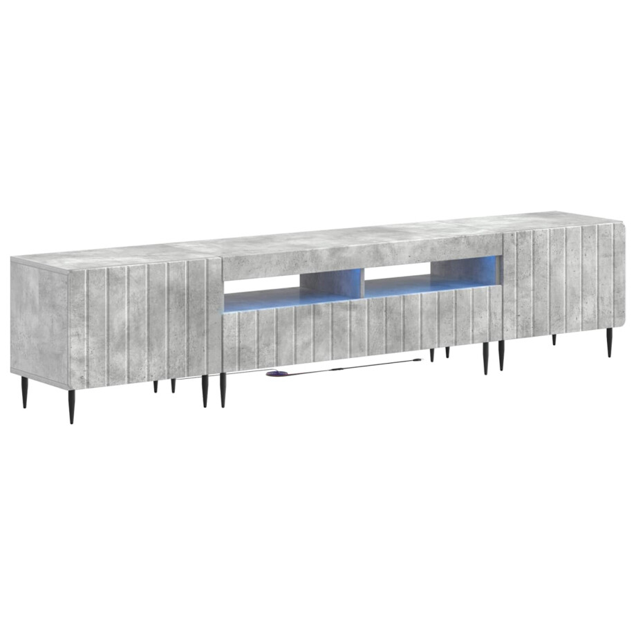 vidaXL 5-delige LED TV-kast Betongrijs Bewerkt hout vidaXL 5-delige LED TV-kast Betongrijs Bewerkt hout afbeelding 1