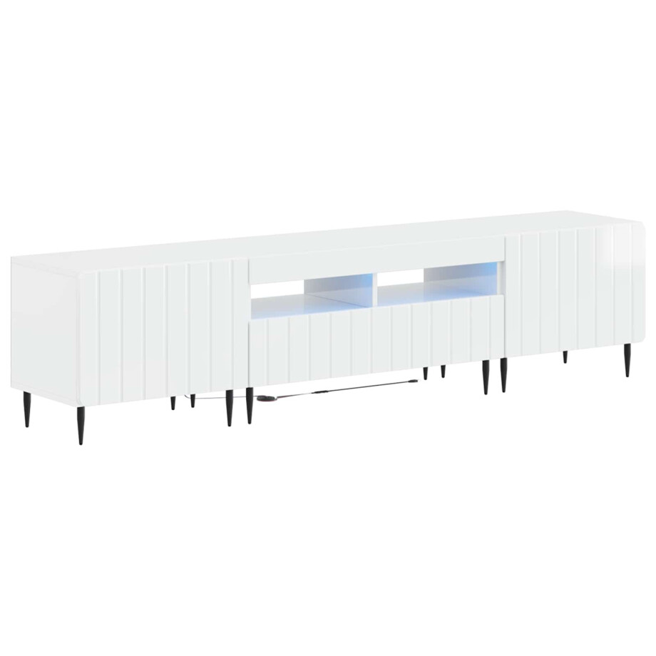 vidaXL 5-delige LED TV-kast Hoogglans Wit Bewerkt hout vidaXL 5-delige LED TV-kast Hoogglans Wit Bewerkt hout afbeelding 1