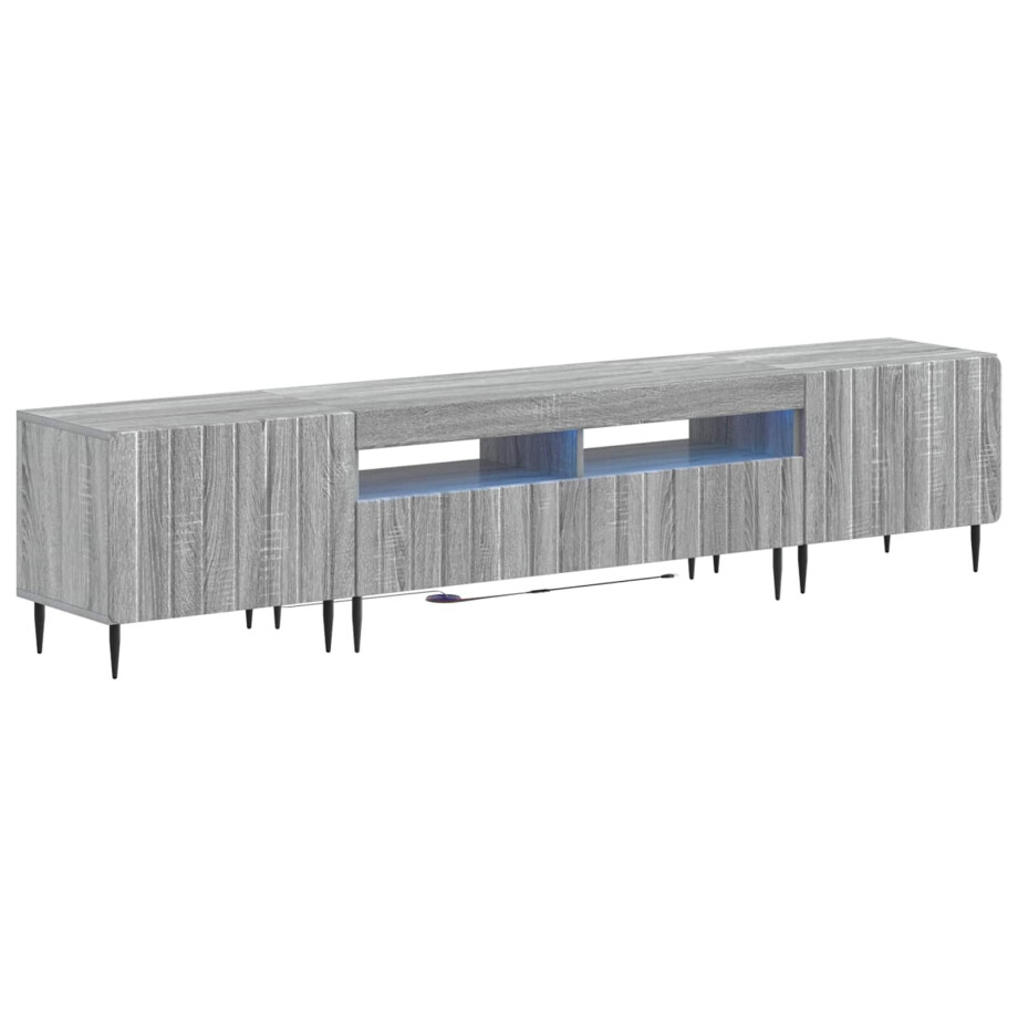 vidaXL 5-delige LED TV-kast Grijs Sonoma Bewerkt hout vidaXL 5-delige LED TV-kast Grijs Sonoma Bewerkt hout afbeelding 1
