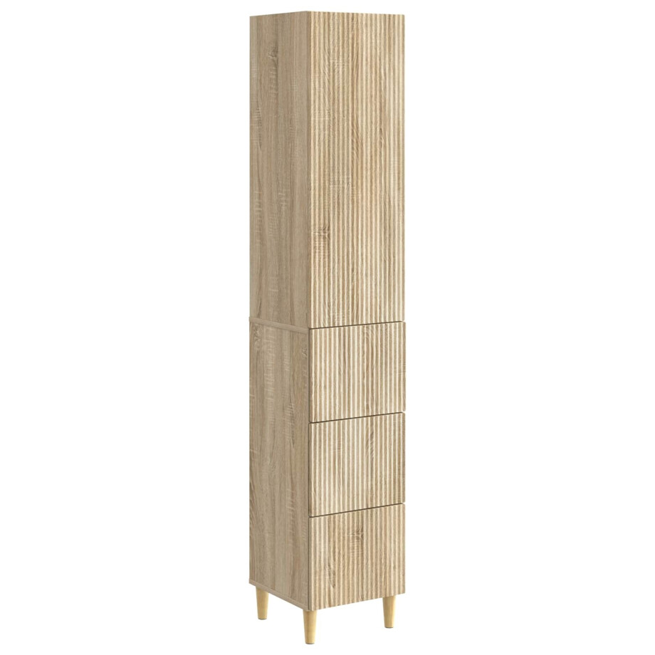 vidaXL Kastenset 2 pcs 33 x 34,5 x 90 cm Bewerkt hout vidaXL Kastenset 2 pcs 33 x 34,5 x 90 cm Bewerkt hout afbeelding 1