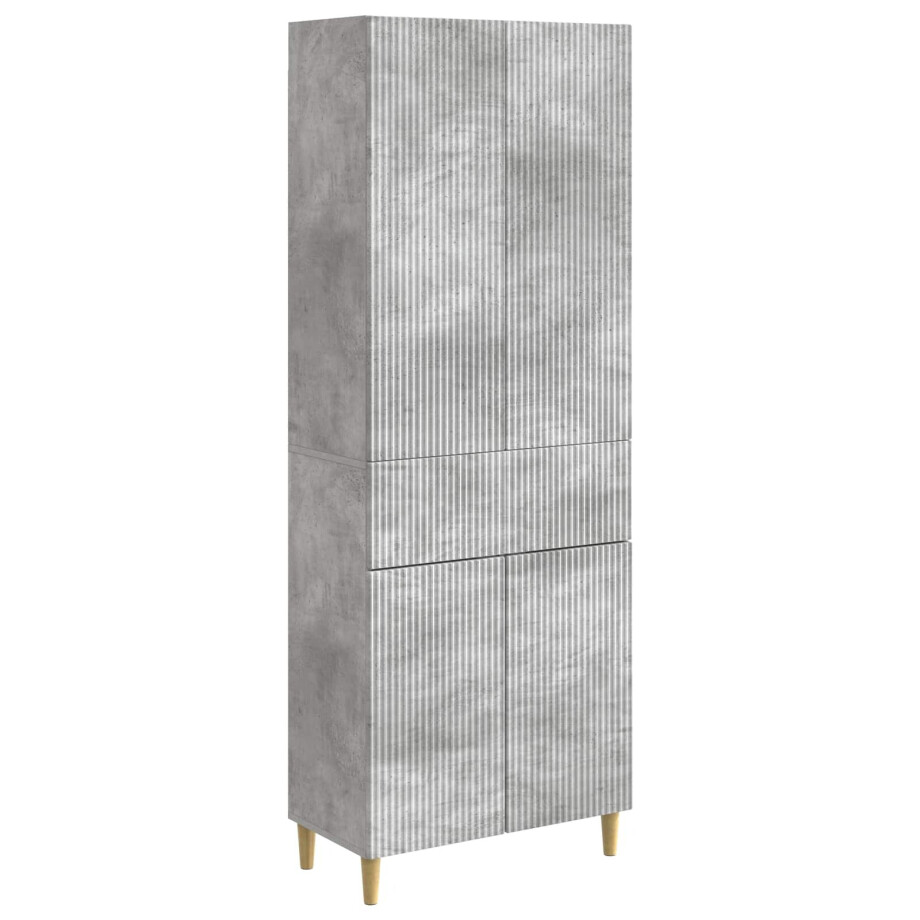 vidaXL Kastenset 2 pcs Betongrijs 66 x 34,5 x 90 cm Bewerkt hout vidaXL Kastenset 2 pcs Betongrijs 66 x 34,5 x 90 cm Bewerkt hout afbeelding 1