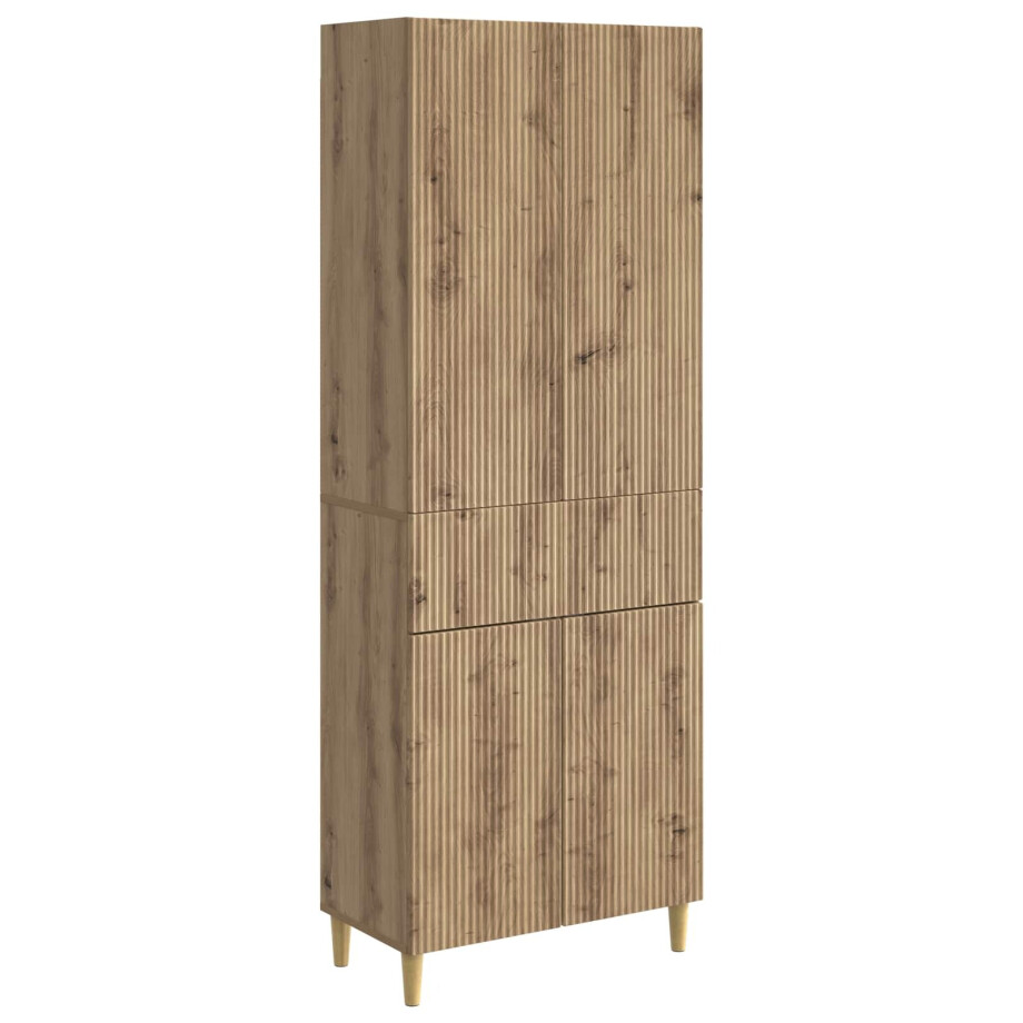 vidaXL Kastenset 2 pcs 66 x 34,5 x 90 cm Bewerkt hout afbeelding 1