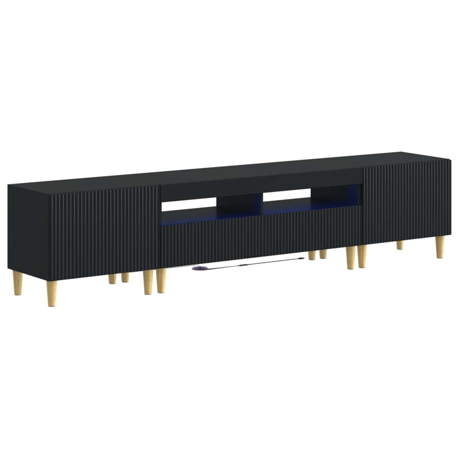vidaXL 5-delige LED TV-kast ARNHEM Zwart Bewerkt hout vidaXL 5-delige LED TV-kast ARNHEM Zwart Bewerkt hout afbeelding 1
