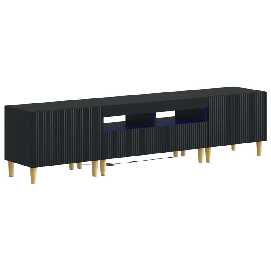 vidaXL 5-delige LED TV-kast Zwart Bewerkt hout vidaXL 5-delige LED TV-kast Zwart Bewerkt hout afbeelding 1