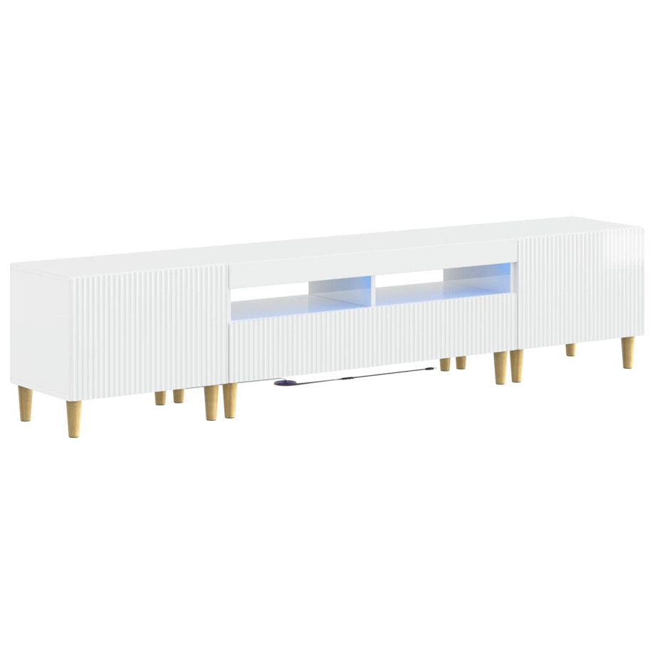 vidaXL 5-delige LED TV-kast Hoogglans Wit Bewerkt hout vidaXL 5-delige LED TV-kast Hoogglans Wit Bewerkt hout afbeelding 1
