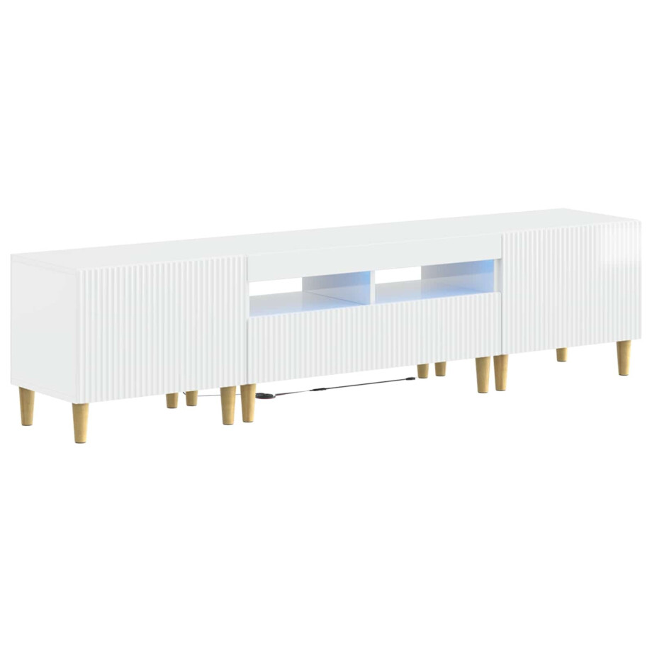 vidaXL 5-delige LED TV-kast Hoogglans Wit Bewerkt hout vidaXL 5-delige LED TV-kast Hoogglans Wit Bewerkt hout afbeelding 1