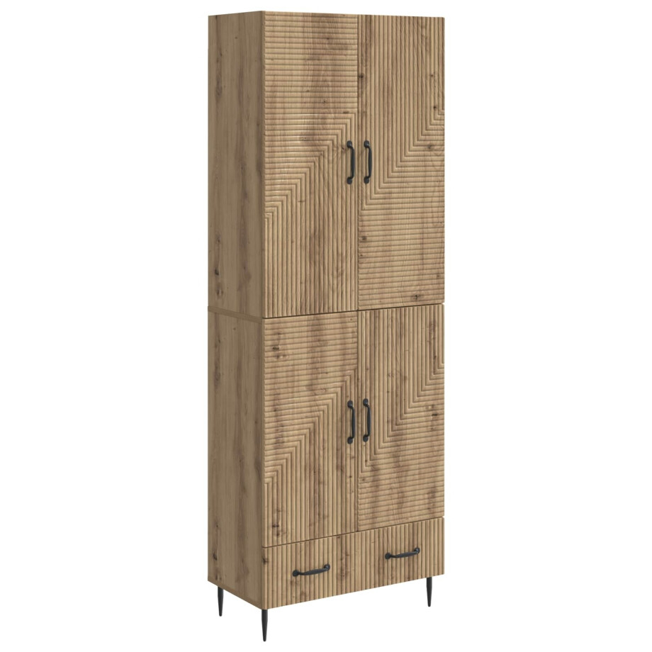 vidaXL Kastenset 2 pcs 66 x 34,5 x 95 cm Bewerkt hout afbeelding 1