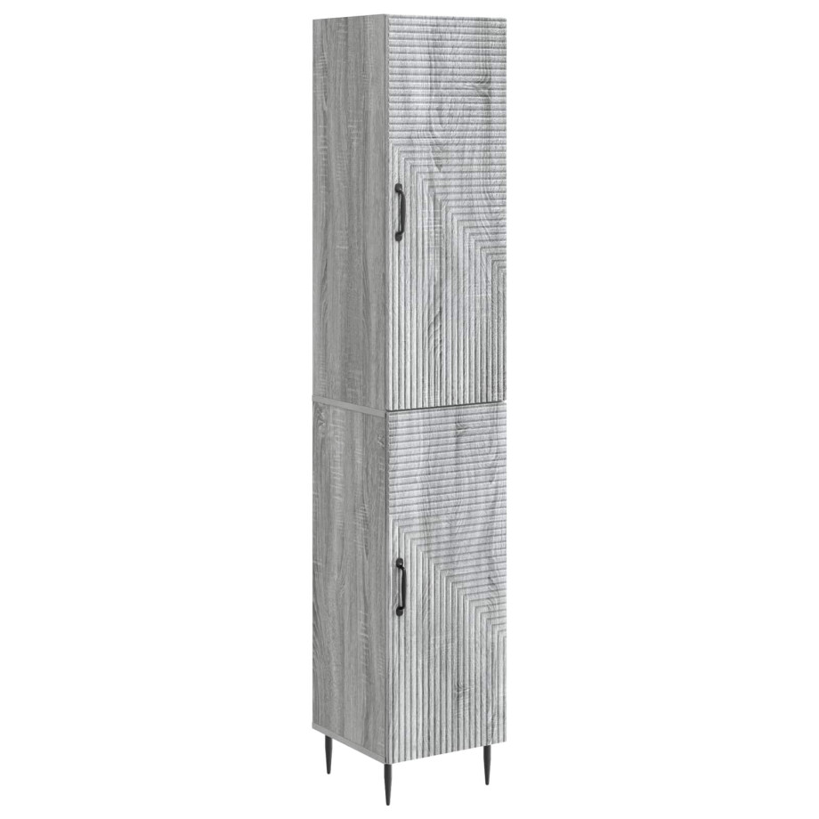 vidaXL Kastenset 2 pcs Grijs Sonoma 33 x 34,5 x 89,5 cm Bewerkt hout vidaXL Kastenset 2 pcs Grijs Sonoma 33 x 34,5 x 89,5 cm Bewerkt hout afbeelding 1