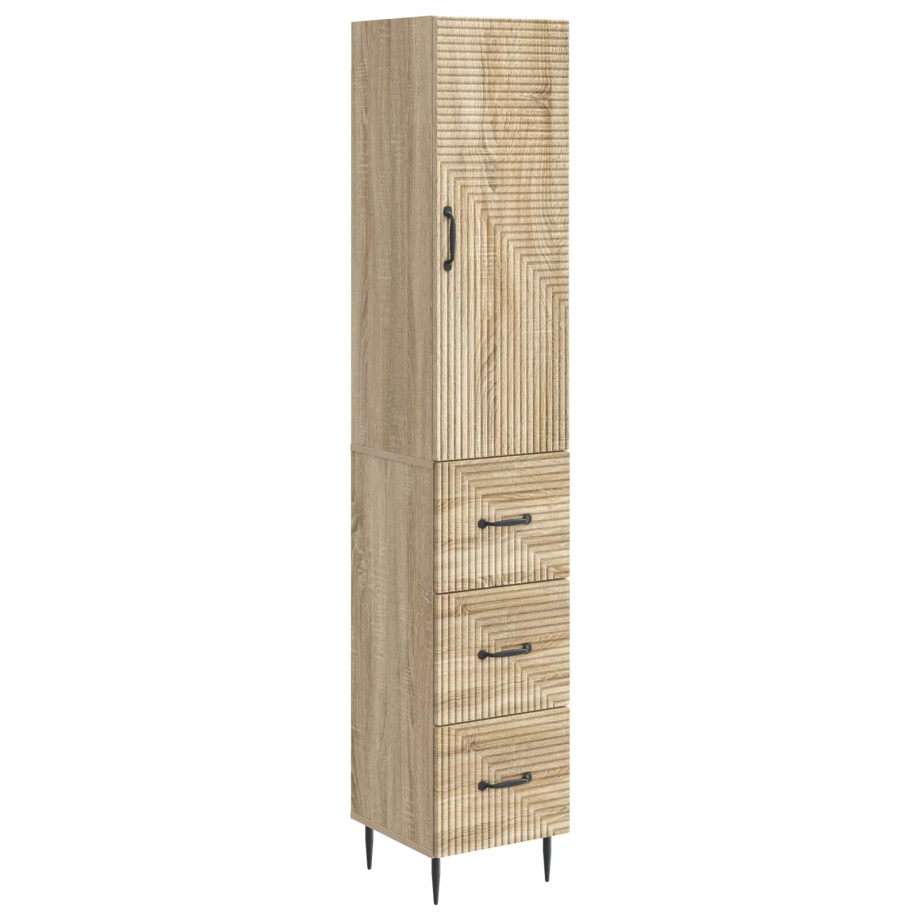 vidaXL Kastenset 2 pcs Sonoma Eiken 33 x 34,5 x 90 cm Bewerkt hout vidaXL Kastenset 2 pcs Sonoma Eiken 33 x 34,5 x 90 cm Bewerkt hout afbeelding 1