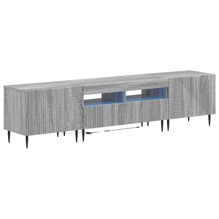 vidaXL 3-delige LED TV-kast Grijs Sonoma Bewerkt hout vidaXL 3-delige LED TV-kast Grijs Sonoma Bewerkt hout afbeelding 1