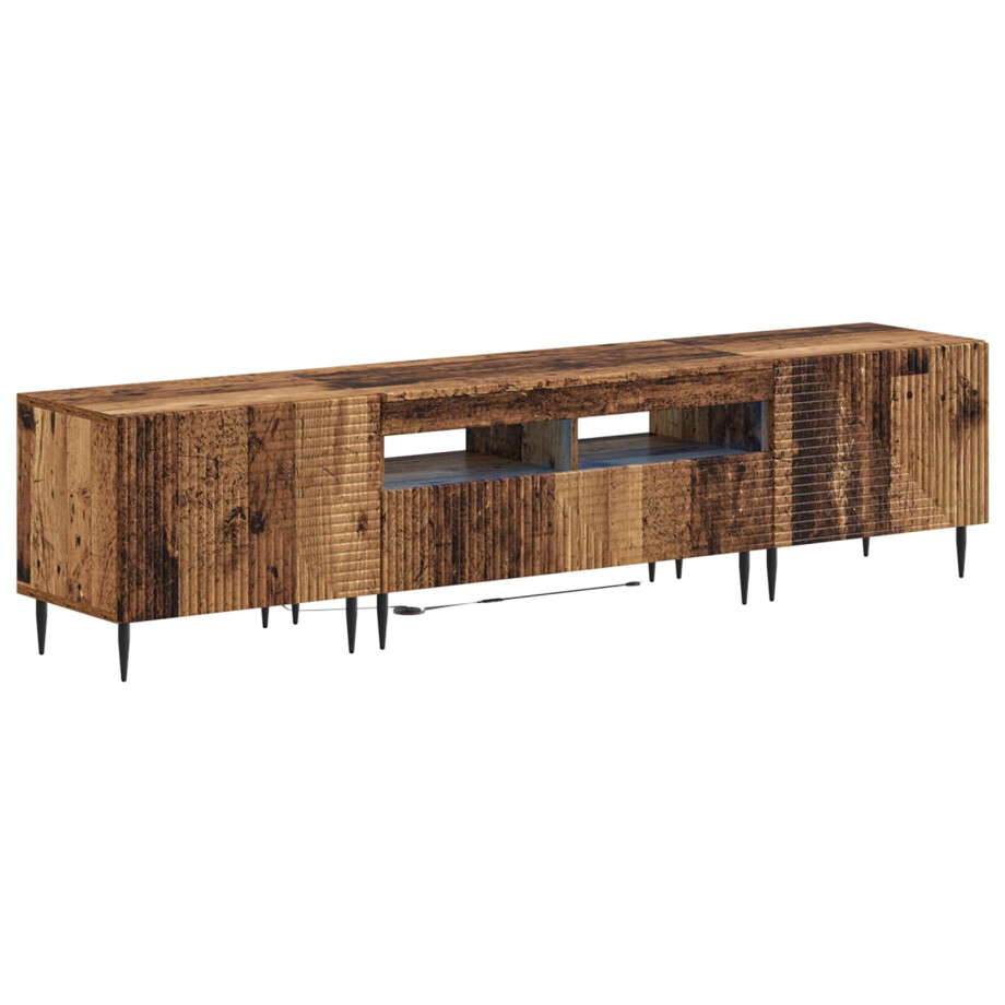vidaXL 3-delige LED TV-kast Oud hout Bewerkt hout vidaXL 3-delige LED TV-kast Oud hout Bewerkt hout afbeelding 1