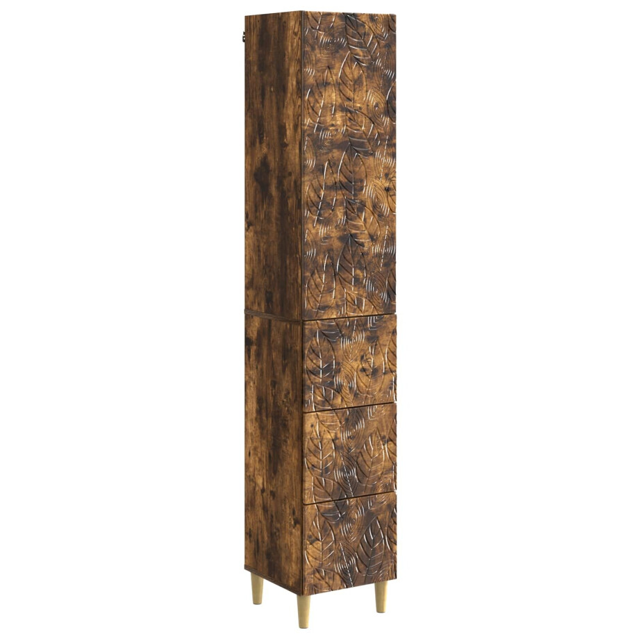 vidaXL Kastenset 2 pcs Gerookt eiken 33 x 34,5 x 90 cm Bewerkt hout vidaXL Kastenset 2 pcs Gerookt eiken 33 x 34,5 x 90 cm Bewerkt hout afbeelding 1