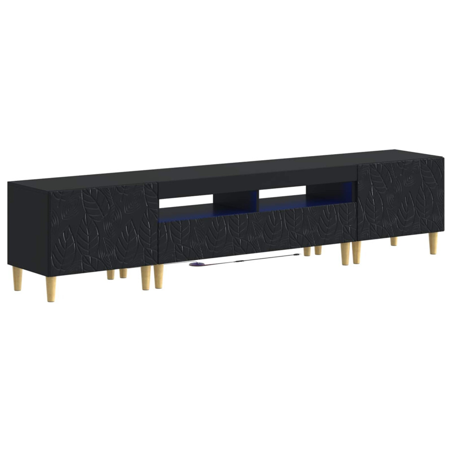 vidaXL 5-delige LED TV-kast Zwart Bewerkt hout vidaXL 5-delige LED TV-kast Zwart Bewerkt hout afbeelding 1
