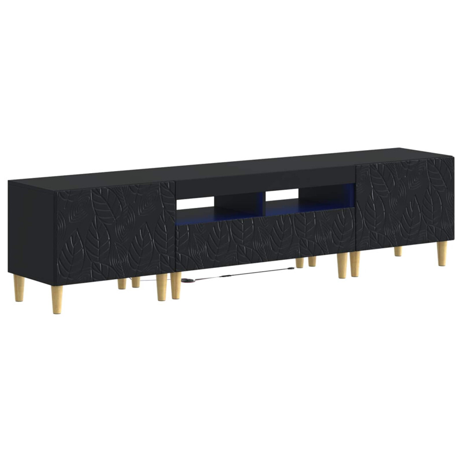 vidaXL 5-delige LED TV-kast Zwart Bewerkt hout vidaXL 5-delige LED TV-kast Zwart Bewerkt hout afbeelding 1