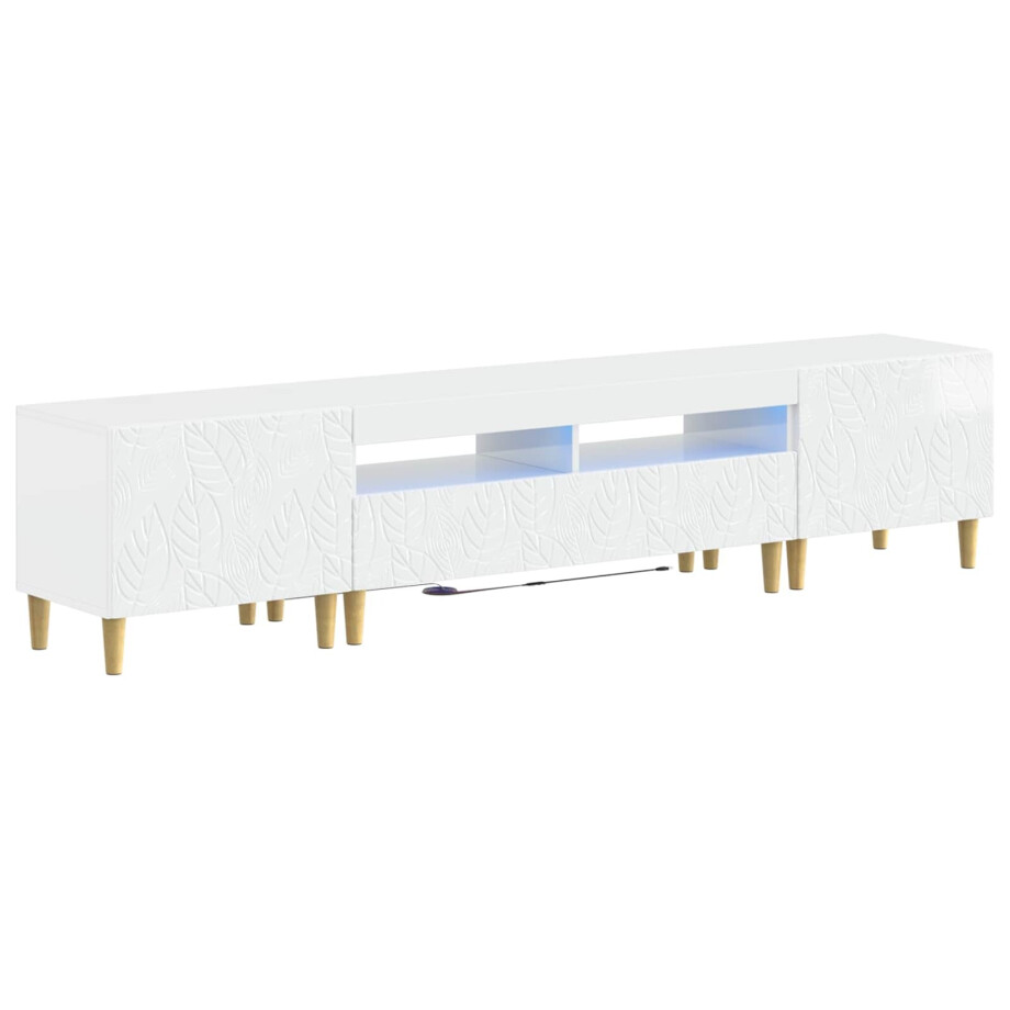 vidaXL 5-delige LED TV-kast Hoogglans Wit Bewerkt hout vidaXL 5-delige LED TV-kast Hoogglans Wit Bewerkt hout afbeelding 1