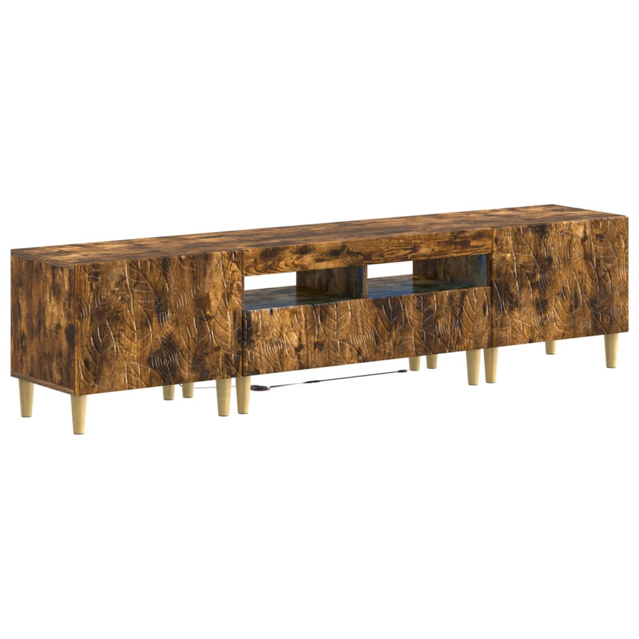 vidaXL 5-delige LED TV-kast Gerookt eiken Bewerkt hout vidaXL 5-delige LED TV-kast Gerookt eiken Bewerkt hout afbeelding 1
