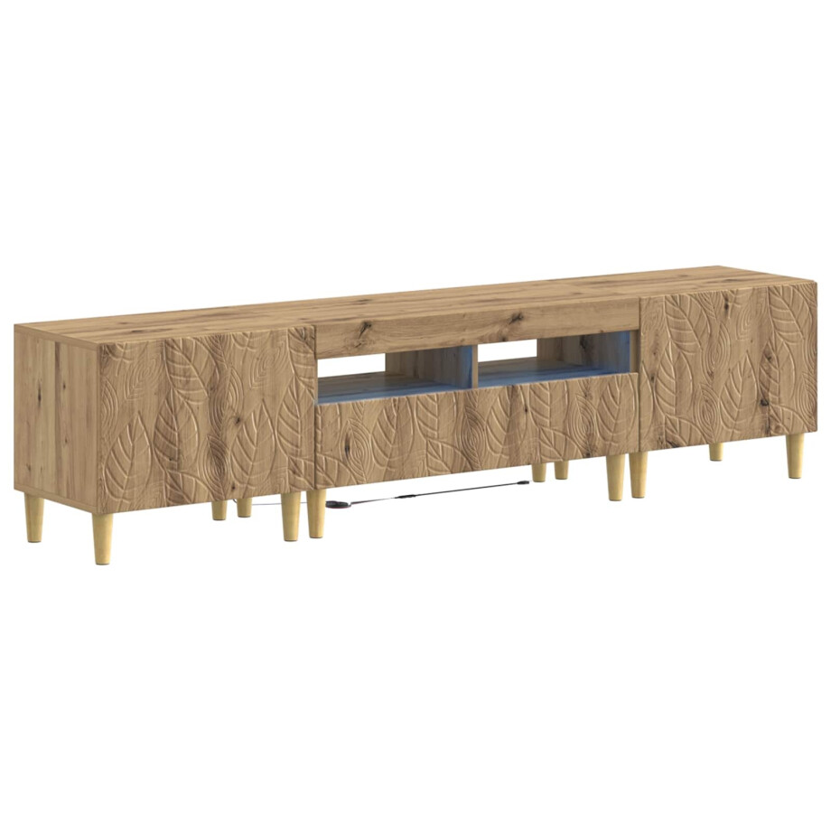 vidaXL 5-delige LED TV-kast Artisanaal eiken Bewerkt hout vidaXL 5-delige LED TV-kast Artisanaal eiken Bewerkt hout afbeelding 1