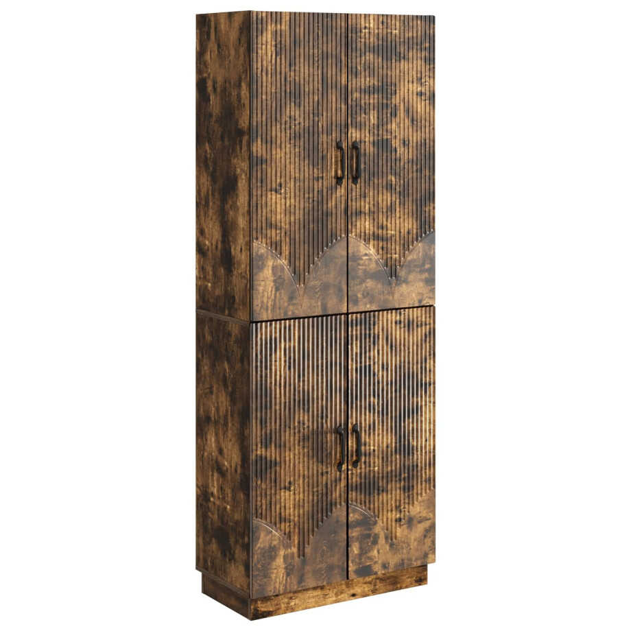 vidaXL Kastenset 2 pcs Gerookt eiken Bewerkt hout afbeelding 1