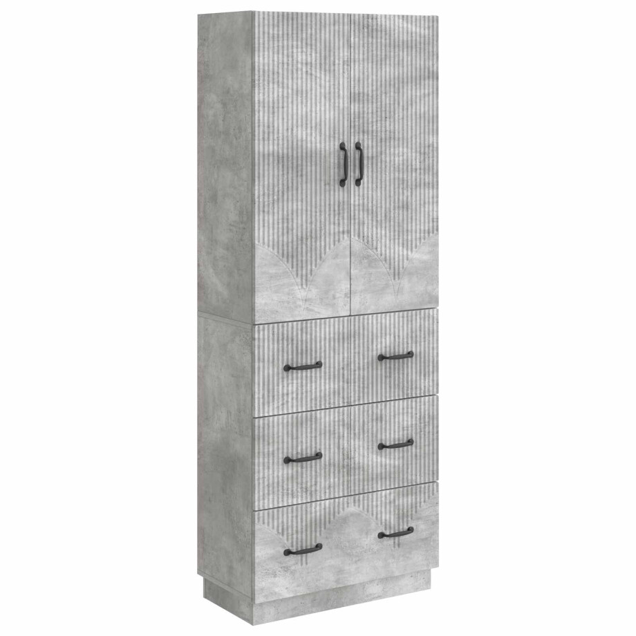 vidaXL Kastenset 2 pcs Betongrijs 66 x 34,5 x 87 cm Bewerkt hout vidaXL Kastenset 2 pcs Betongrijs 66 x 34,5 x 87 cm Bewerkt hout afbeelding 1