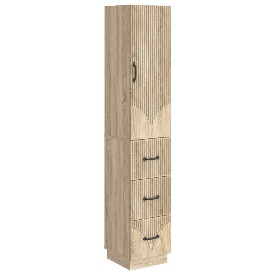 vidaXL Kastenset 2 pcs Sonoma Eiken 33 x 34,5 x 87 cm Bewerkt hout vidaXL Kastenset 2 pcs Sonoma Eiken 33 x 34,5 x 87 cm Bewerkt hout afbeelding 1