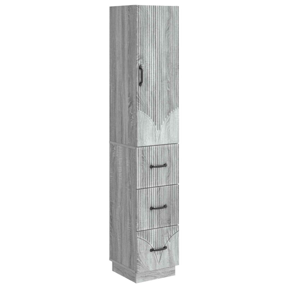 vidaXL Kastenset 2 pcs Grijs Sonoma 33 x 34,5 x 87 cm Bewerkt hout afbeelding 1