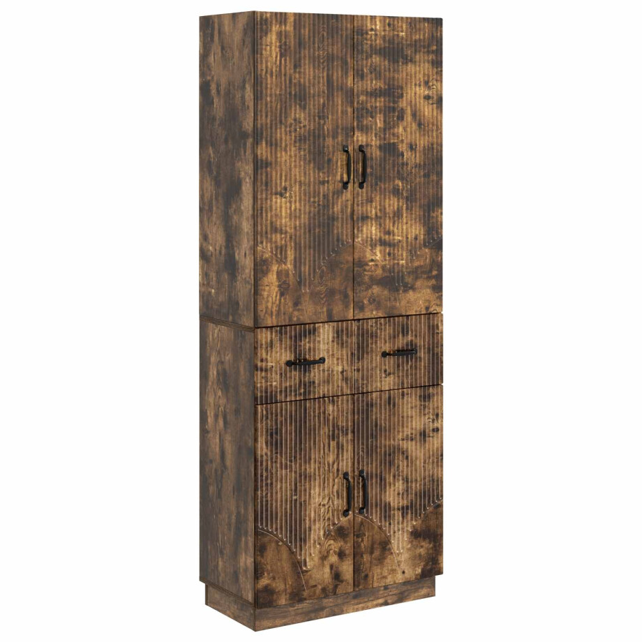 vidaXL Kastenset 2 pcs Gerookt eiken Bewerkt hout afbeelding 1