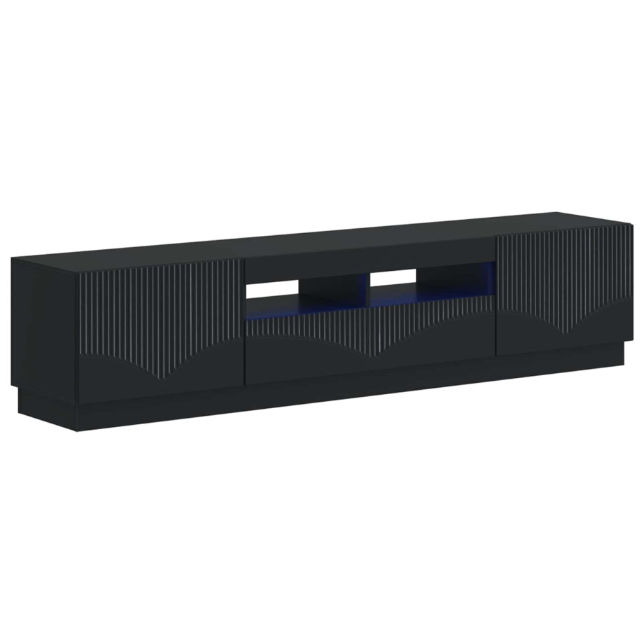 vidaXL 5-delige LED TV-kast Zwart Bewerkt hout vidaXL 5-delige LED TV-kast Zwart Bewerkt hout afbeelding 1