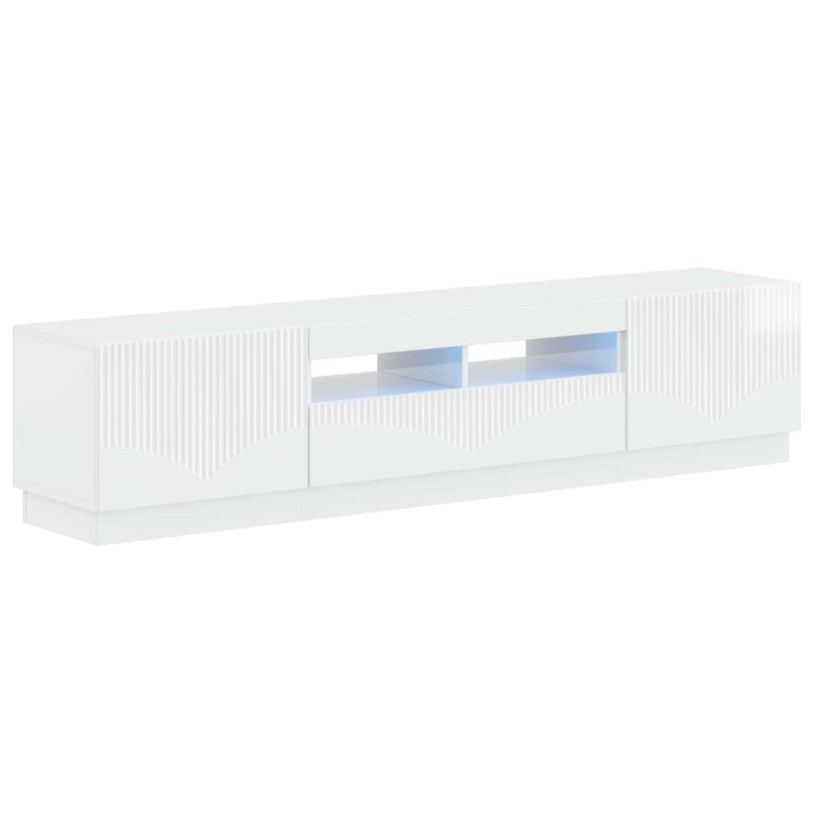 vidaXL 5-delige LED TV-kast Hoogglans Wit Bewerkt hout vidaXL 5-delige LED TV-kast Hoogglans Wit Bewerkt hout afbeelding 1