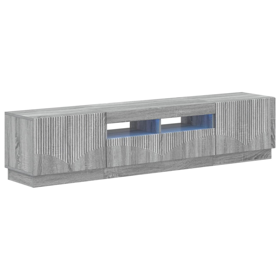 vidaXL 5-delige LED TV-kast Grijs Sonoma Bewerkt hout afbeelding 1