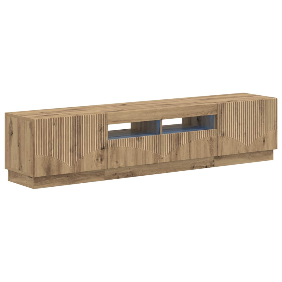 vidaXL 5-delige LED TV-kast Artisanaal eiken Bewerkt hout afbeelding 1