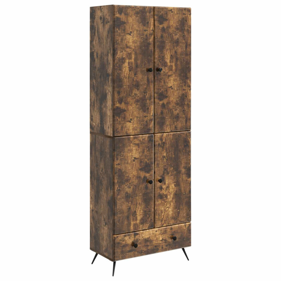 vidaXL Kastenset 2 pcs Gerookt eiken Bewerkt hout afbeelding 1