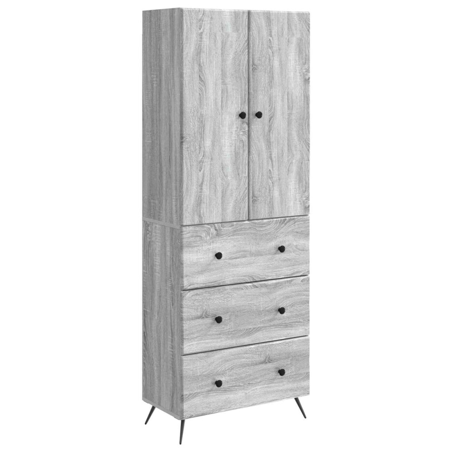 vidaXL Kastenset 2 pcs Grijs Sonoma 66 x 34,5 x 90 cm Bewerkt hout vidaXL Kastenset 2 pcs Grijs Sonoma 66 x 34,5 x 90 cm Bewerkt hout afbeelding 1